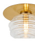 Astoria 21cm Round 1 Light Flush/Wall Light 160mm Glass Brass/Clear-5