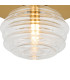 Astoria 21cm Round 1 Light Flush/Wall Light 160mm Glass Brass/Clear-7