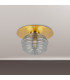 Astoria 21cm Round 1 Light Flush/Wall Light 160mm Glass Brass/Clear-8