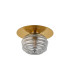 Astoria 21cm Round 1 Light Flush/Wall Light 160mm Glass Brass/Smoke-4