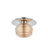 Astoria 21cm Round 1 Light Flush/Wall Light 160mm Glass Polished Nickel/Amber-4