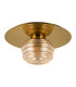 Astoria 35cm Round 1 Light Flush/Wall Light 180mm Glass Brass/Amber-4