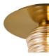 Astoria 35cm Round 1 Light Flush/Wall Light 180mm Glass Brass/Amber-7