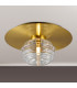 Astoria 35cm Round 1 Light Flush/Wall Light 180mm Glass Brass/Clear-3