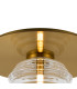 Astoria 35cm Round 1 Light Flush/Wall Light 180mm Glass Brass/Clear-5