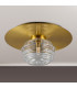 Astoria 35cm Round 1 Light Flush/Wall Light 180mm Glass Brass/Clear-8