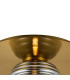 Astoria 35cm Round 1 Light Flush/Wall Light 180mm Glass Brass/Smoke-6