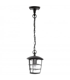 1 Light Outdoor Pendant Lantern Black IP44, E27 - 1