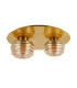 Astoria 45cm Round 2 Light Flush 160mm & 180mm Glass Brass/Amber-4
