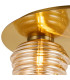 Astoria 45cm Round 2 Light Flush 160mm & 180mm Glass Brass/Amber-5