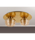 Astoria 45cm Round 2 Light Flush 160mm & 180mm Glass Brass/Amber-8