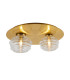 Astoria 45cm Round 2 Light Flush 160mm & 180mm Glass Brass/Clear-1