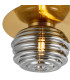 Astoria 45cm Round 2 Light Flush 160mm & 180mm Glass Brass/Smoke-5