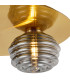 Astoria 45cm Round 2 Light Flush 160mm & 180mm Glass Brass/Smoke-6