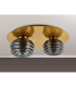 Astoria 45cm Round 2 Light Flush 160mm & 180mm Glass Brass/Smoke-8