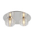 Astoria 45cm Round 2 Light Flush 160mm & 180mm Glass Polished Nickel/Clear-1