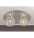 Astoria 45cm Round 2 Light Flush 160mm & 180mm Glass Polished Nickel/Clear-3