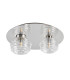 Astoria 45cm Round 2 Light Flush 160mm & 180mm Glass Polished Nickel/Clear-4
