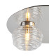 Astoria 45cm Round 2 Light Flush 160mm & 180mm Glass Polished Nickel/Clear-5