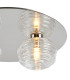 Astoria 45cm Round 2 Light Flush 160mm & 180mm Glass Polished Nickel/Clear-6