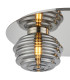 Astoria 45cm Round 2 Light Flush 160mm & 180mm Glass Polished Nickel/Smoke-5