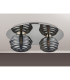 Astoria 45cm Round 2 Light Flush 160mm & 180mm Glass Polished Nickel/Smoke-7