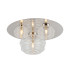 Astoria 60cm Round 3 Light Flush 160mm 180mm & 280mm Glass Polished Nickel/Clear-1