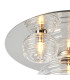 Astoria 60cm Round 3 Light Flush 160mm 180mm & 280mm Glass Polished Nickel/Clear-5