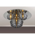 Astoria 60cm Round 3 Light Flush 160mm 180mm & 280mm Glass Polished Nickel/Smoke-3