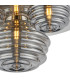 Astoria 60cm Round 3 Light Flush 160mm 180mm & 280mm Glass Polished Nickel/Smoke-6