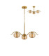 Astoria 70cm 3 Light Multi Arm Pendant/Semi Flush 160mm Glass Brass/Amber-4