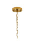 Astoria 70cm 3 Light Multi Arm Pendant/Semi Flush 160mm Glass Brass/Amber-6