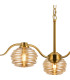 Astoria 70cm 3 Light Multi Arm Pendant/Semi Flush 160mm Glass Brass/Amber-8