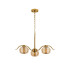 Astoria 70cm 3 Light Multi Arm Pendant/Semi Flush 160mm Glass Brass/Amber-9