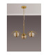 Astoria 70cm 3 Light Multi Arm Pendant/Semi Flush 160mm Glass Brass/Amber-12
