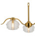 Astoria 70cm 3 Light Multi Arm Pendant/Semi Flush 160mm Glass Brass/Clear-8