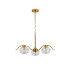 Astoria 70cm 3 Light Multi Arm Pendant/Semi Flush 160mm Glass Brass/Clear-9