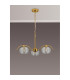 Astoria 70cm 3 Light Multi Arm Pendant/Semi Flush 160mm Glass Brass/Clear-12
