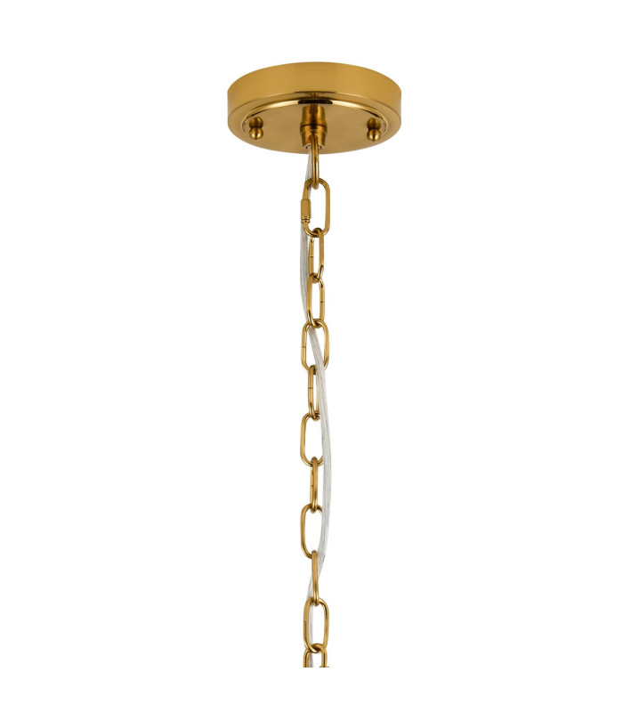 Astoria 70cm 3 Light Multi Arm Pendant/Semi Flush 160mm Glass Brass/Smoke-6