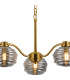 Astoria 70cm 3 Light Multi Arm Pendant/Semi Flush 160mm Glass Brass/Smoke-7