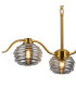 Astoria 70cm 3 Light Multi Arm Pendant/Semi Flush 160mm Glass Brass/Smoke-8