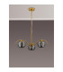 Astoria 70cm 3 Light Multi Arm Pendant/Semi Flush 160mm Glass Brass/Smoke-12