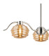 Astoria 70cm 3 Light Multi Arm Pendant/Semi Flush 160mm Glass Polished Nickel/Amber-7