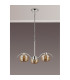 Astoria 70cm 3 Light Multi Arm Pendant/Semi Flush 160mm Glass Polished Nickel/Amber-11