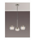 Astoria 70cm 3 Light Multi Arm Pendant/Semi Flush 160mm Glass Polished Nickel/Clear-3