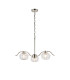 Astoria 70cm 3 Light Multi Arm Pendant/Semi Flush 160mm Glass Polished Nickel/Clear-5