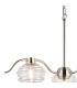 Astoria 70cm 3 Light Multi Arm Pendant/Semi Flush 160mm Glass Polished Nickel/Clear-6