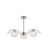 Astoria 70cm 3 Light Multi Arm Pendant/Semi Flush 160mm Glass Polished Nickel/Clear-9