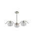 Astoria 70cm 3 Light Multi Arm Pendant/Semi Flush 160mm Glass Polished Nickel/Clear-10