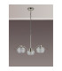 Astoria 70cm 3 Light Multi Arm Pendant/Semi Flush 160mm Glass Polished Nickel/Clear-11